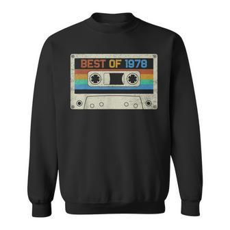 Best Of 1978 45Th Birthday Gifts Cassette Tape Men Women Sweatshirt Graphic Print Unisex - Thegiftio UK