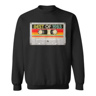 Best Of 1983 40Th Birthday Gifts Cassette Tape Vintage Sweatshirt - Thegiftio UK