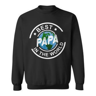 Best Papa In The World Funny Italian Dad Gift Gift For Mens Sweatshirt | Mazezy