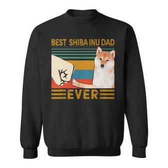 Best Shiba Inu Dad Ever Bump Fist Vintage Sweatshirt - Seseable