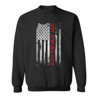 Best Step Dad Ever American Usa Flag Father’S Day Gift Papa Sweatshirt | Mazezy