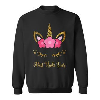 Best Uncle Ever Floral Unicorn Matching Family Sweatshirt | Mazezy