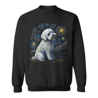 Bichons Frise Dog Starry Night Dogs Lover Gifts Graphic Sweatshirt | Mazezy