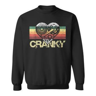 Bicycle Cranky Retro Vintage Cool Cycling Lover Cyclist Gift Men Women Sweatshirt Graphic Print Unisex - Seseable