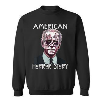 Biden Horror American Zombie Story Halloween Funny Men Women Sweatshirt Graphic Print Unisex - Thegiftio UK