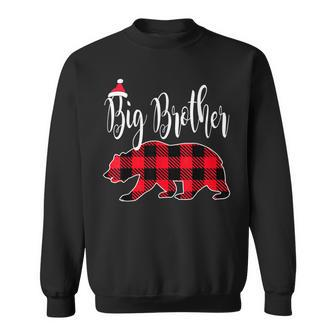 Big Brother Bear Buffalo Red Plaid Christmas Pajama Family Men Women Sweatshirt Graphic Print Unisex - Thegiftio UK
