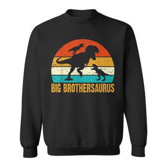 Big Brothersaurus T-Rex Dinosaur Fathers Day For Big Brother Sweatshirt - Seseable