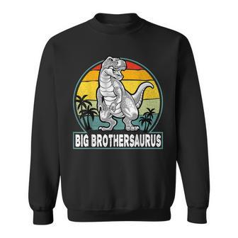 Big Brothersaurus Vintage T Rex Dinosaur Big Brother Saurus Sweatshirt | Mazezy