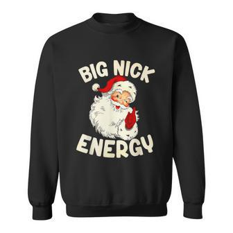 Big Nick Energy Vintage Red Santa Claus Red Christmas Design Sweatshirt - Monsterry AU