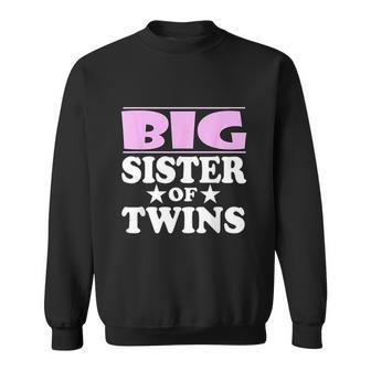Big Sister Of Twins Announcement Men Women Sweatshirt Graphic Print Unisex - Thegiftio UK