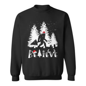 Bigfoot Sasquatch Believe Santa Claus Christmas Jungle Snow Men Women Sweatshirt Graphic Print Unisex - Thegiftio UK
