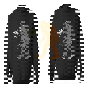 Bigfoot Sasquatch Drone Funny Quadcopter Rpv Uav Pilot Gift Men Women Sweatshirt Graphic Print Unisex - Seseable
