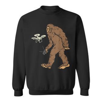 Bigfoot Sasquatch Drone Funny Quadcopter Rpv Uav Pilot Gift Men Women Sweatshirt Graphic Print Unisex - Seseable