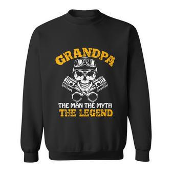 Biker Grandpa The Man The Myth The Legend V2 Sweatshirt - Monsterry