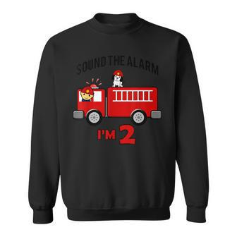 Birthday 2 Year Old Fire Fighter Truck | Firetruck Sweatshirt - Seseable