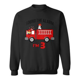 Birthday 3 Year Old Fire Fighter Truck | Firetruck Sweatshirt - Seseable