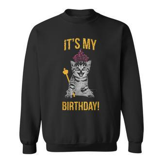 Birthday For Queens Cat Lovers Funny Kitty Animal Pet Sweatshirt - Seseable
