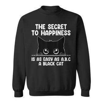 Black Cat Kitten Lover Funny Feline Pet Owner Sweatshirt | Mazezy