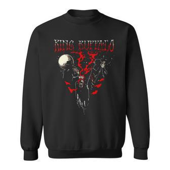 Black Crow Mask Man King Buffalo Sweatshirt | Mazezy
