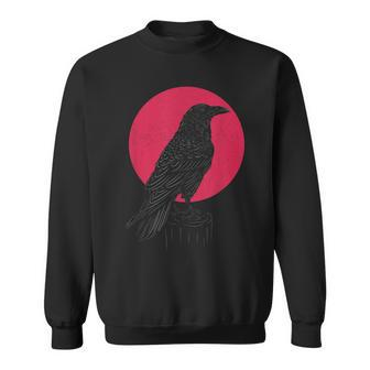 Black Crow Occult Japan Gothic Witchcraft Crow Sweatshirt | Mazezy