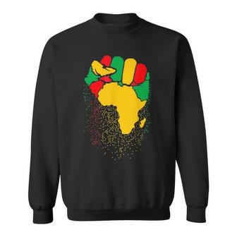 Black Fist African American Pride Black History Month Sweatshirt - Seseable