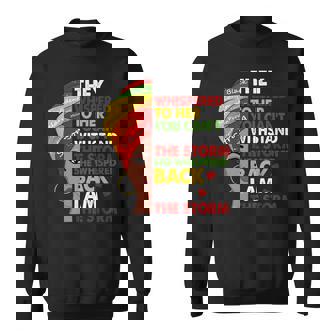 Black History African Queen Woman Afro I Am The Storm V2 Sweatshirt - Seseable