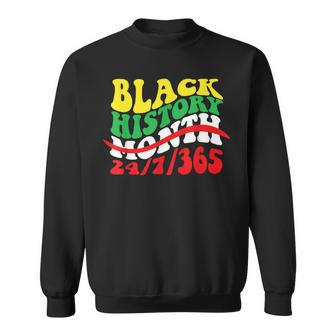 Black History Month African American Pride Groovy Sweatshirt - Seseable