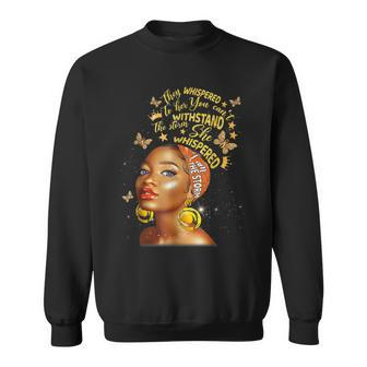 Black History Month African Woman Afro I Am The Storm V5 Sweatshirt - Seseable