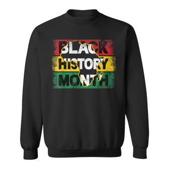 Black History Month Funny Vintage Africa Map Sweatshirt - Seseable