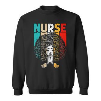 Black History Month Nurse Melanin African American Women Men Women Sweatshirt Graphic Print Unisex - Thegiftio UK