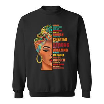 Black Queen Lady Curly Natural Afro Ladies History Month Men Women Sweatshirt Graphic Print Unisex - Seseable