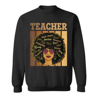 Black Teacher Educator Magic Africa Proud History Men Women V4 Men Women Sweatshirt Graphic Print Unisex - Thegiftio UK