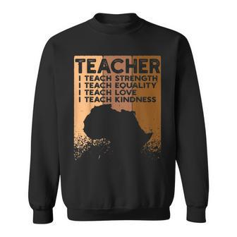 Black Teacher Educator Magic Africa Proud History Men Women V8 Men Women Sweatshirt Graphic Print Unisex - Thegiftio UK