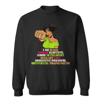 Black Woman Black History Month Afro African Pride Girls Sweatshirt - Seseable