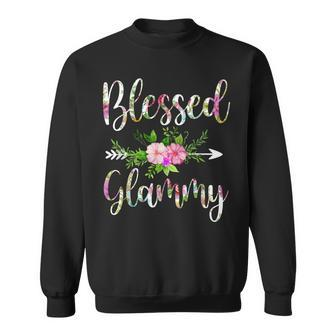 Blessed Glammy Floral For Women Mothers Day Grandma Sweatshirt - Seseable