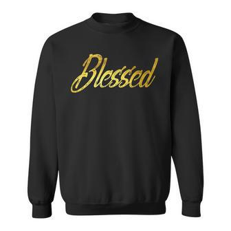 Blessed Gold Sweatshirt - Seseable