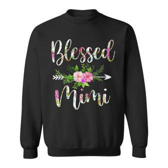 Blessed Mimi Floral For Women Mothers Day Grandma Sweatshirt - Seseable