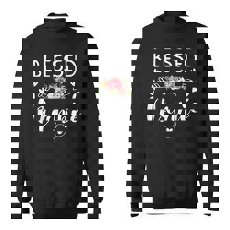 Blessed Nannie Funny Floral Present For Nannie Sweatshirt | Mazezy