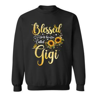 Blessed To Be Called Gigi Sunflower Butterfly Mothers Day Sweatshirt