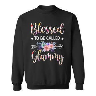 Blessed To Be Called Glammy Floral Mothers Day Sweatshirt - Seseable