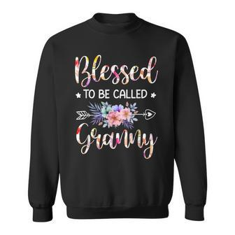 Blessed To Be Called Granny Floral Mothers Day Sweatshirt - Seseable