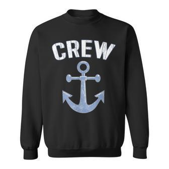 Boating Captain Crew Pontoon Nautical Gift Sailing Anchor Sweatshirt - Seseable