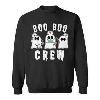 Boo Boo Crew Funny Nurse Halloween Ghost Costume V27 Men Women Sweatshirt Graphic Print Unisex - Thegiftio UK