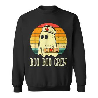 Boo Boo Crew Nurse Ghost Funny Halloween Costume V29 Men Women Sweatshirt Graphic Print Unisex - Thegiftio UK