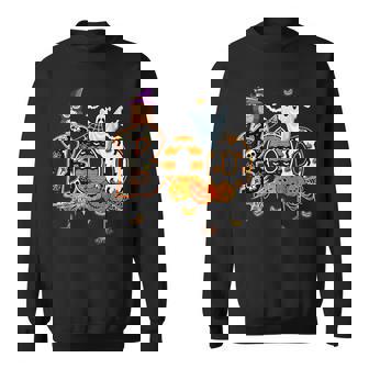 Boo Creepy Owl Pumpkin Ghost Funny Halloween Costume V5 Men Women Sweatshirt Graphic Print Unisex - Thegiftio