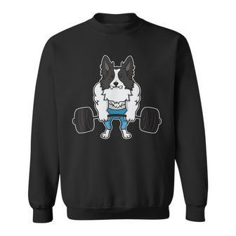 Border Collie Dog Gym Training Weightlifting Deadlift Sweatshirt | Mazezy