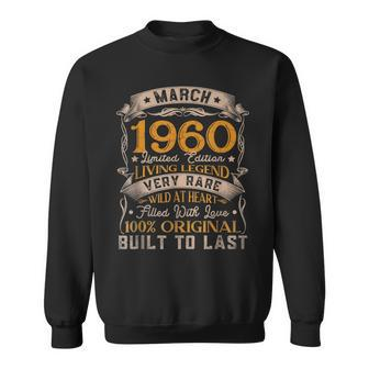 Born In March 1960 Vintage 63Rd Birthday 63 Years Old Sweatshirt | Mazezy
