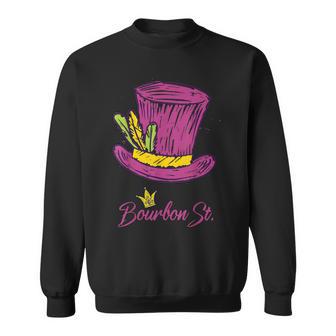 Bourbon Street Mardi Gras New Orleans French Quarter Sweatshirt - Seseable