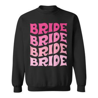 Bride I Do Crew Retro Bachelorette Party Bride Bridesmaids Sweatshirt | Mazezy