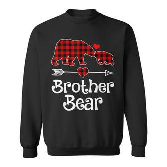 Brother Bear Christmas Pajama Red Plaid Buffalo Matching Men Women Sweatshirt Graphic Print Unisex - Thegiftio UK